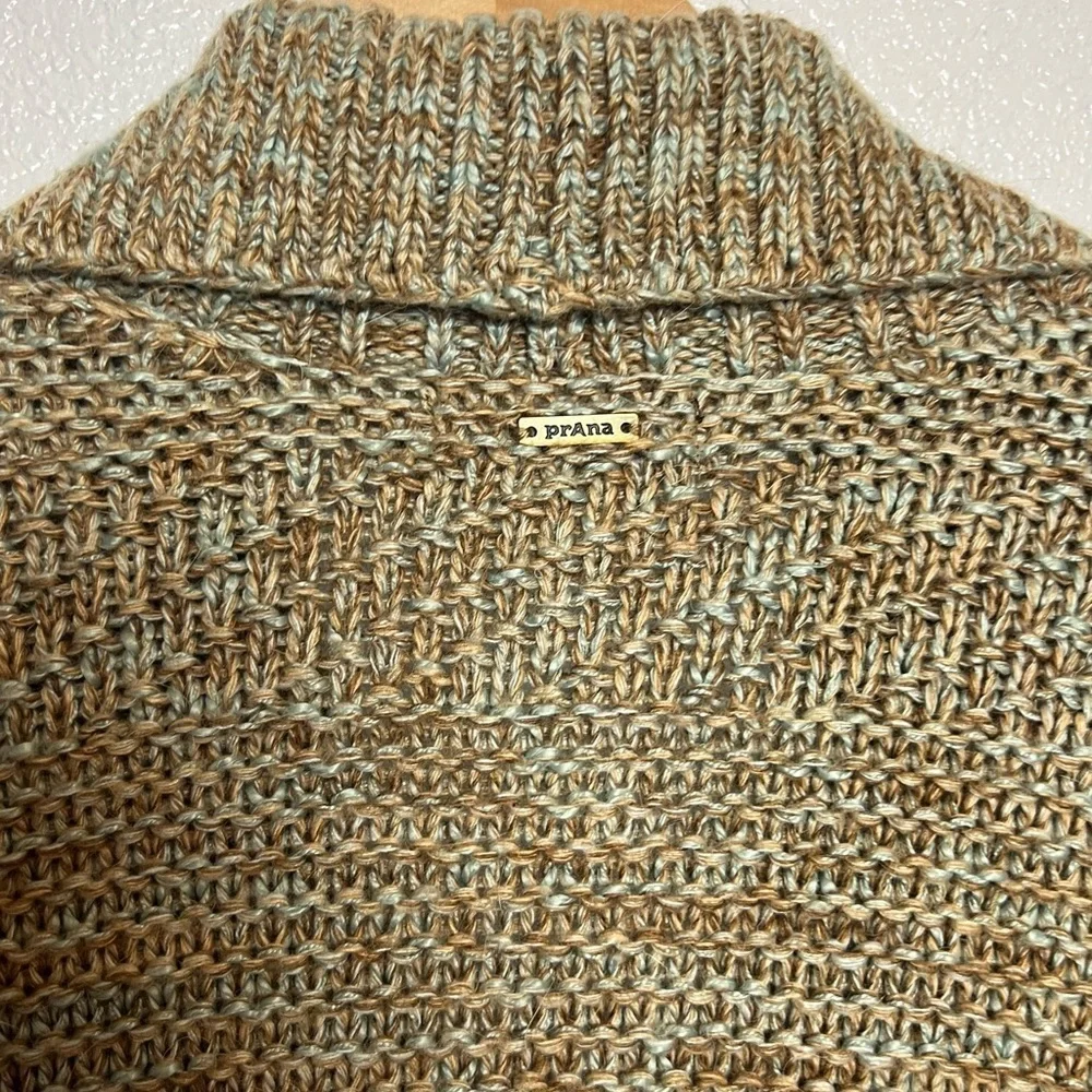 Prana Suki Duster Cardigan Chunky Open Front Antique Bronze Medium